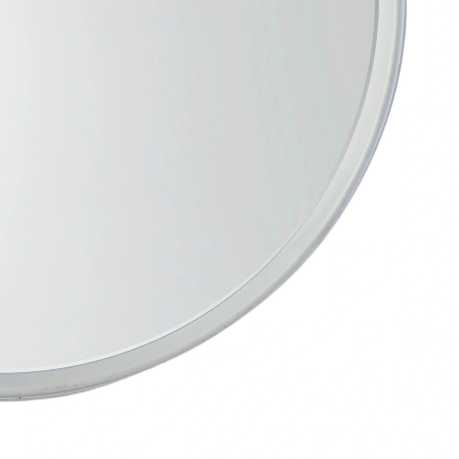 Large Round Deep Edge White Wall Mirror 95x9cm – Click Style