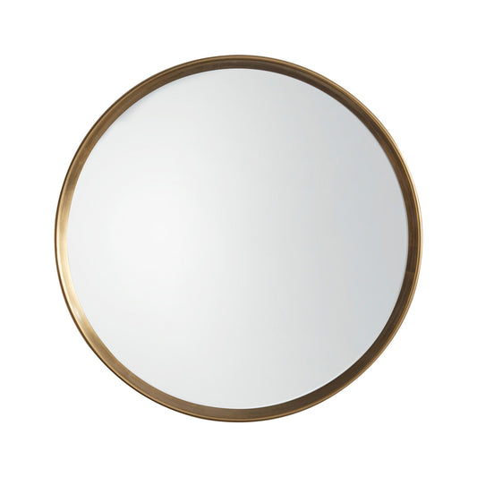 Large Round Gold Deep Edge Wall Mirror 95x9cm – Click Style