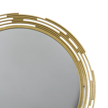 Large Round Modern Gold Wall Mirror 80x2.5cm – Click Style