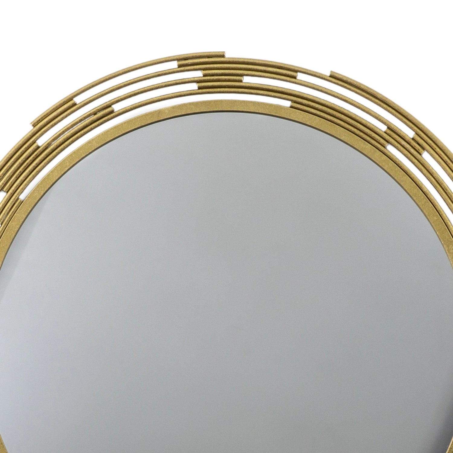 Large Round Modern Gold Wall Mirror 80x2.5cm – Click Style