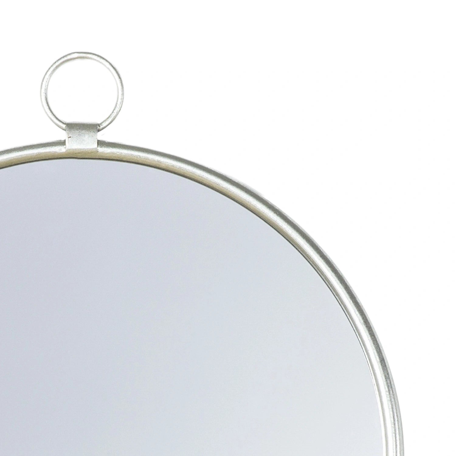 Large Round Silver Industrial Pocket Watch Wall Mirror 61x2cm – Click Style