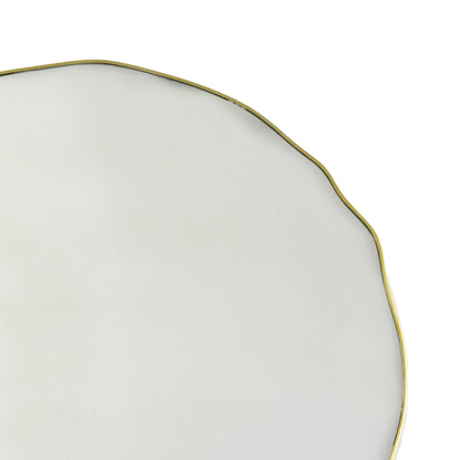 Large Round Wavy Edged Gold Wall Mirror 101.6x1.8cm – Click Style