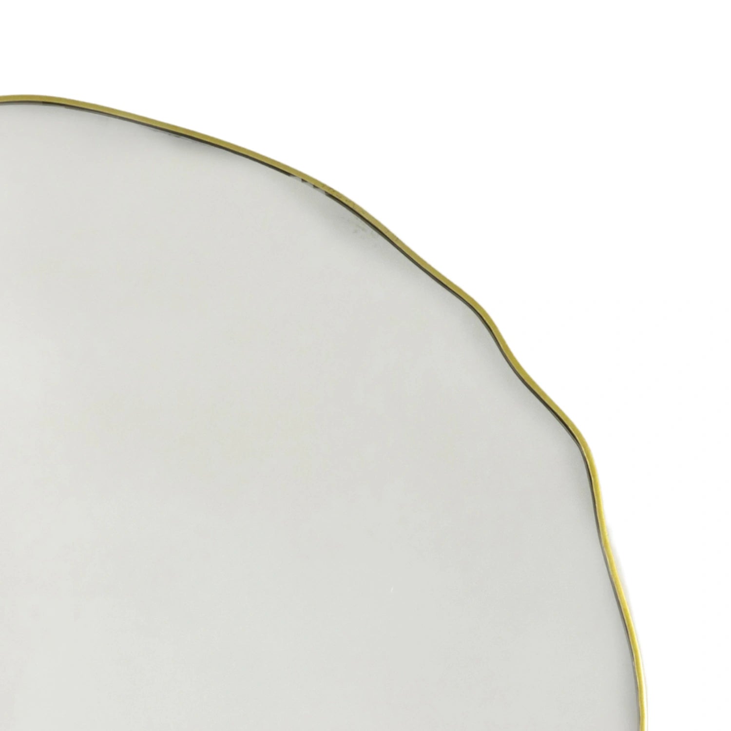 Large Round Wavy Edged Gold Wall Mirror 101.6x1.8cm – Click Style