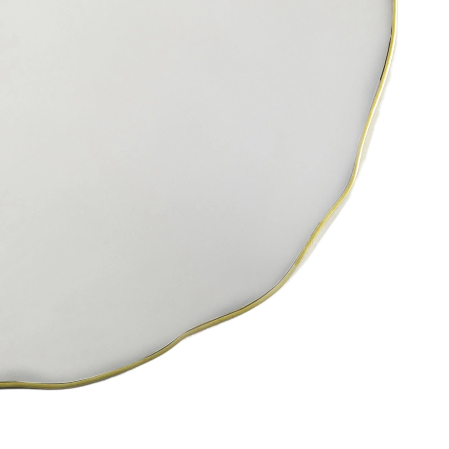 Large Round Wavy Edged Gold Wall Mirror 101.6x1.8cm – Click Style