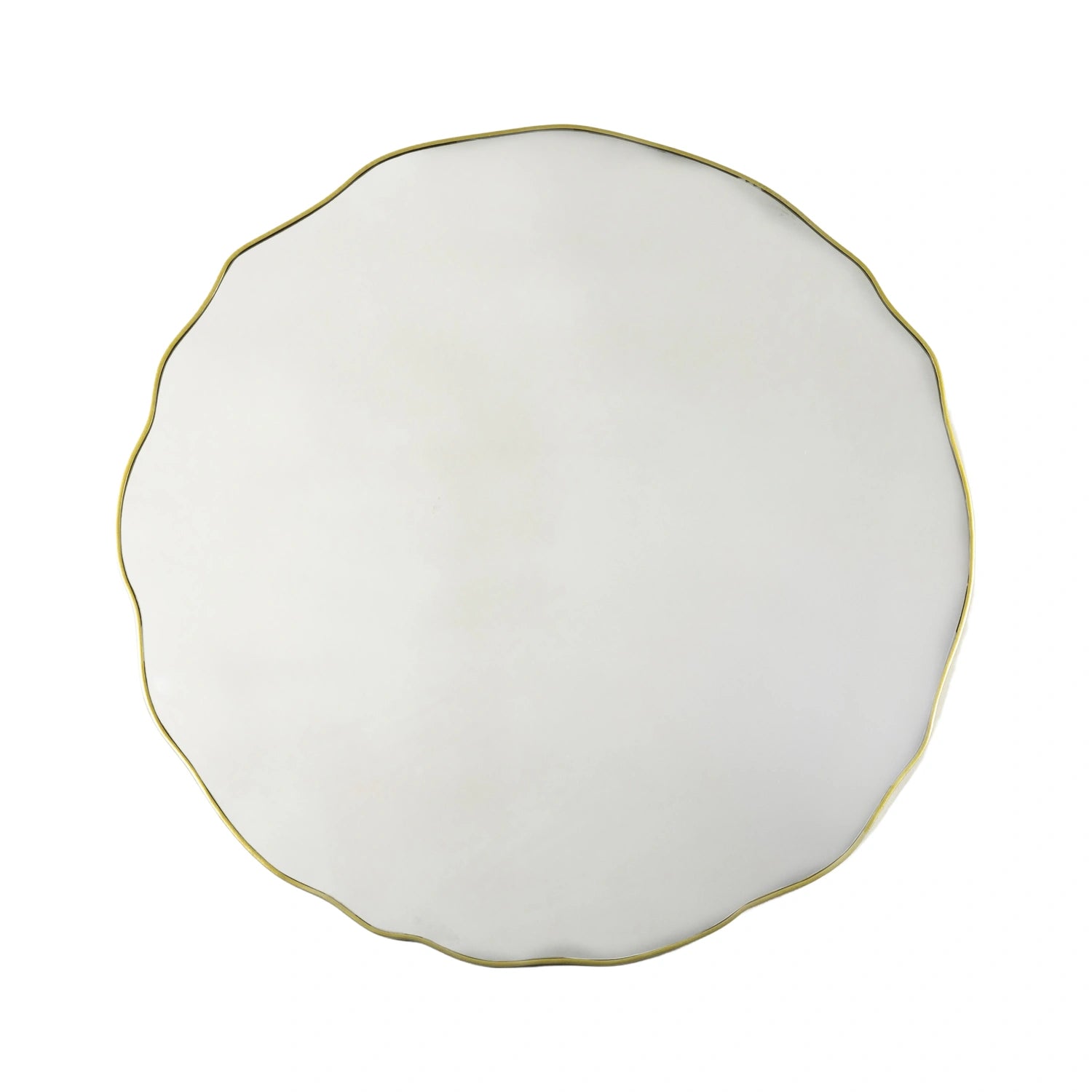 Large Round Wavy Edged Gold Wall Mirror 101.6x1.8cm – Click Style