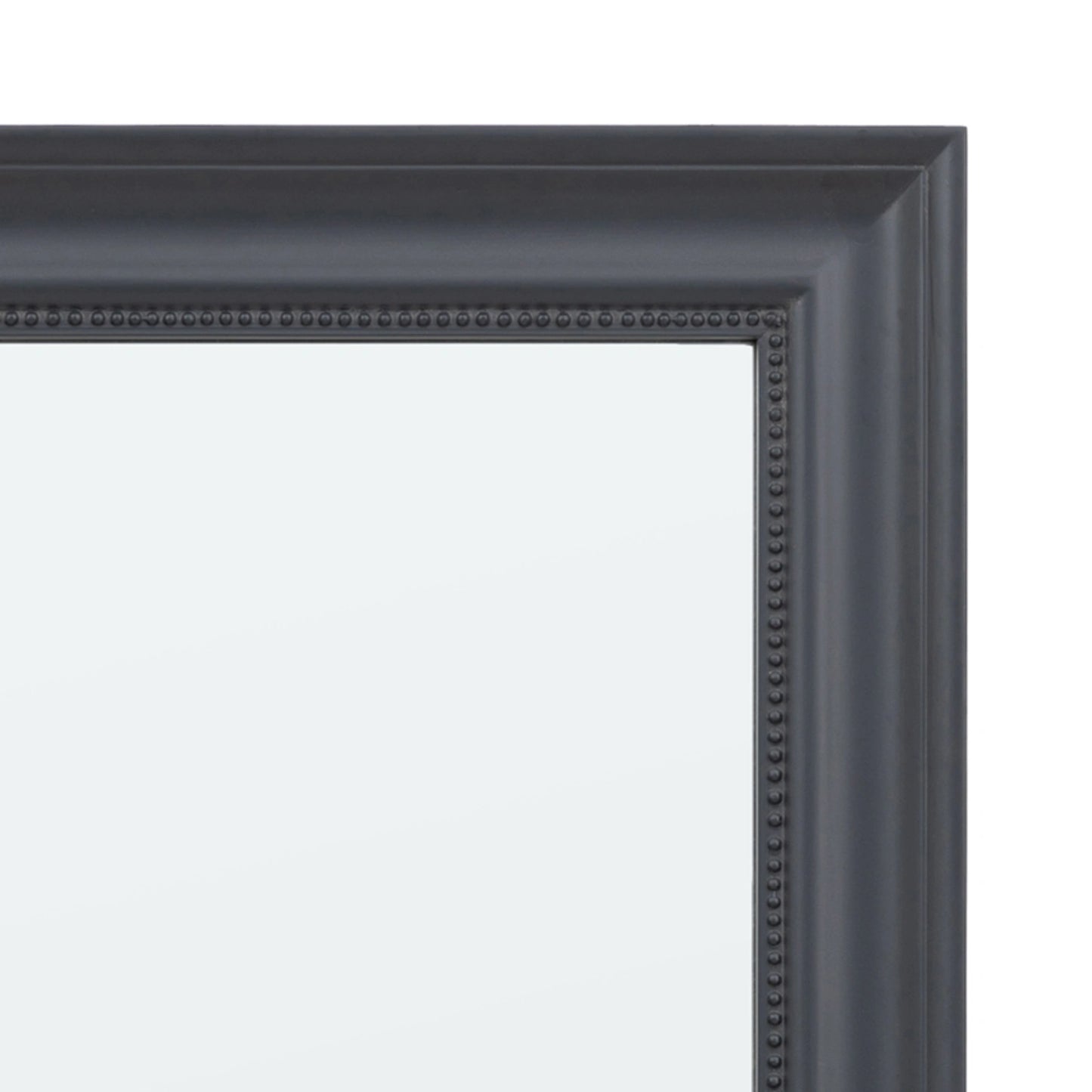 Large Traditional Rectangular Matt Dark Grey Wall Mirror 110x80x4cm – Click Style