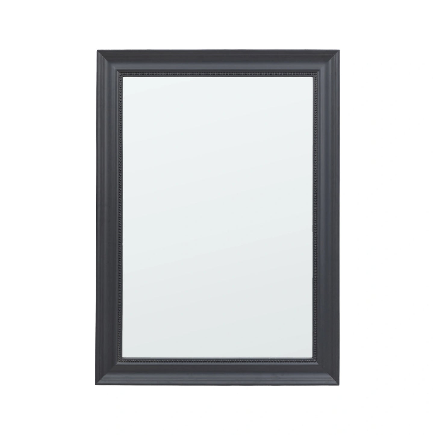 Large Traditional Rectangular Matt Dark Grey Wall Mirror 110x80x4cm – Click Style