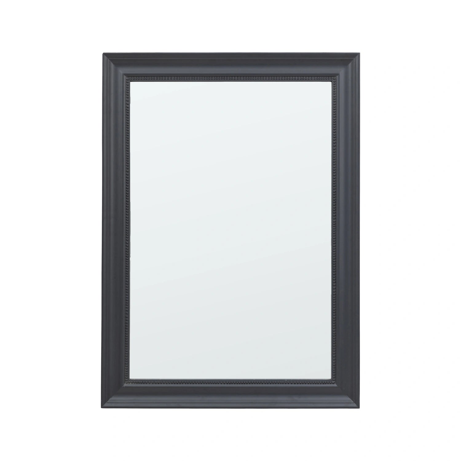 Large Traditional Rectangular Matt Dark Grey Wall Mirror 110x80x4cm – Click Style