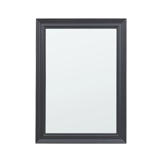 Large Traditional Rectangular Matt Dark Grey Wall Mirror 110x80x4cm – Click Style