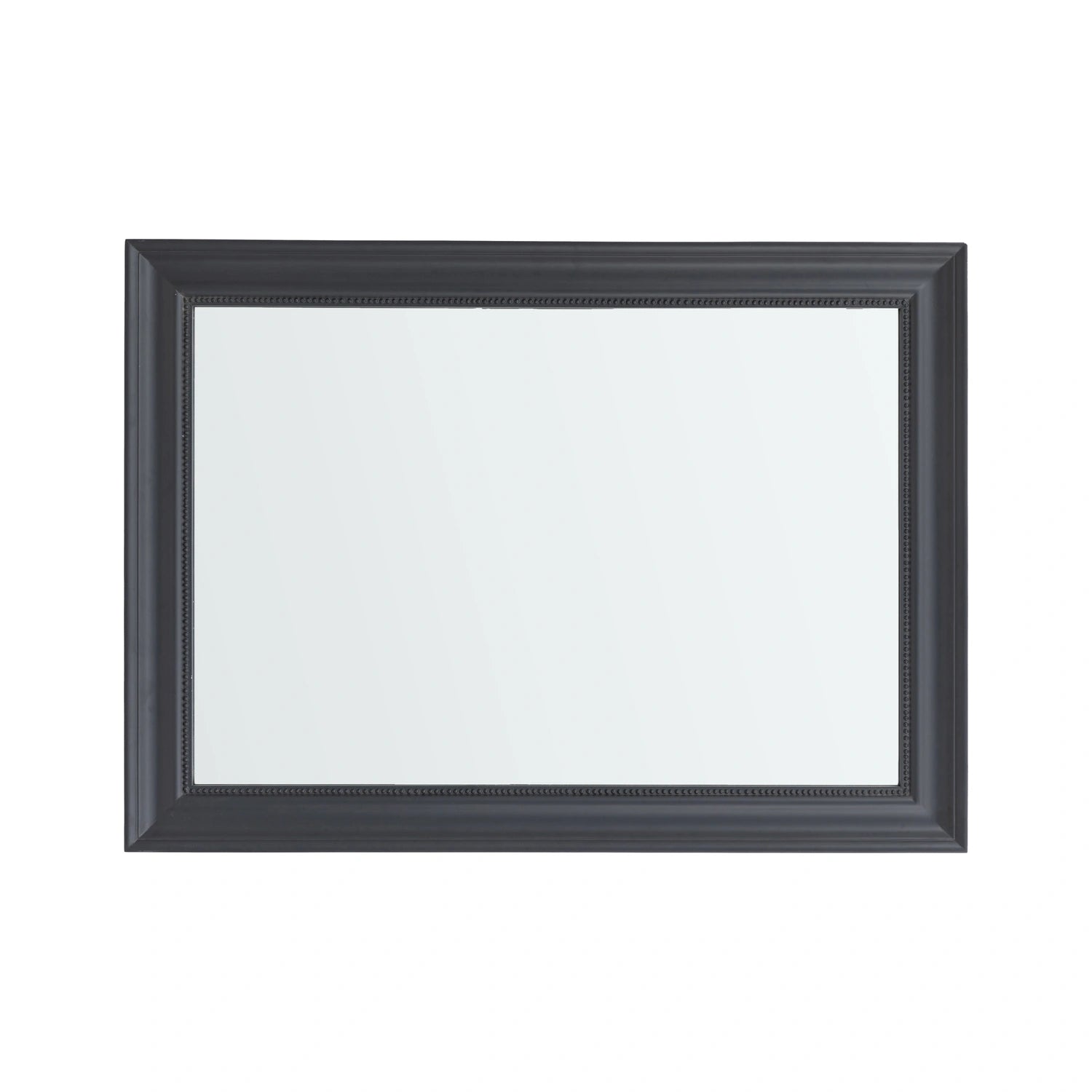 Large Traditional Rectangular Matt Dark Grey Wall Mirror 110x80x4cm – Click Style