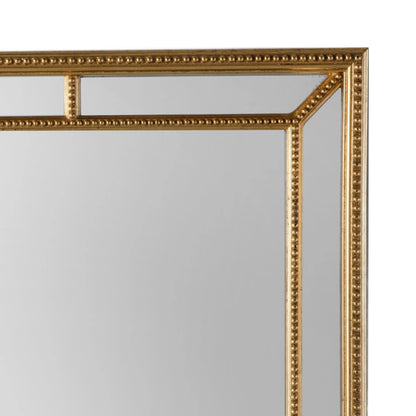 Large Vintage Rectangular Antique Gold Beaded Frame Wall Mirror 121x80x5cm – Click Style
