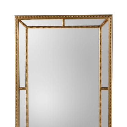 Large Vintage Rectangular Antique Gold Beaded Frame Wall Mirror 121x80x5cm – Click Style
