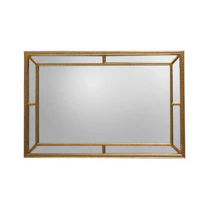 Large Vintage Rectangular Antique Gold Beaded Frame Wall Mirror 121x80x5cm – Click Style