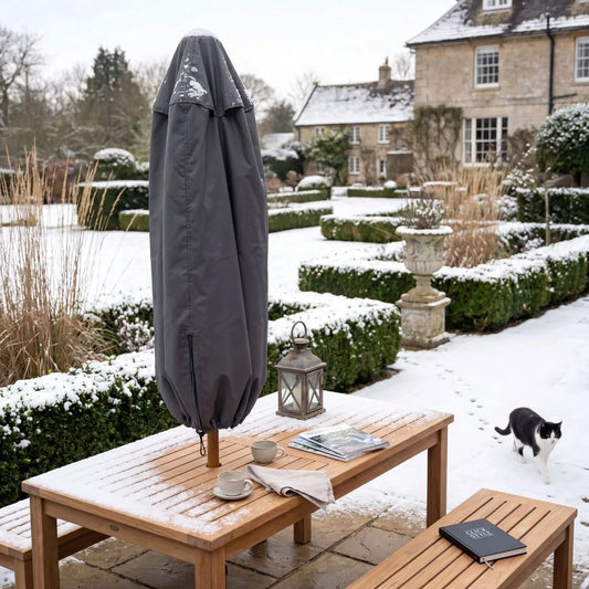 Platinum AeroCover Breathable Centre Pole Parasol Cover with Fibreglass Rod for Garden Parasols – Water-Resistant Outdoor Protective Cover 165x35cm | Click Style