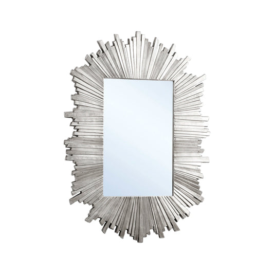 Layla Rectangular Silver Starburst Wall Mirror 127x93x3cm – Click Style