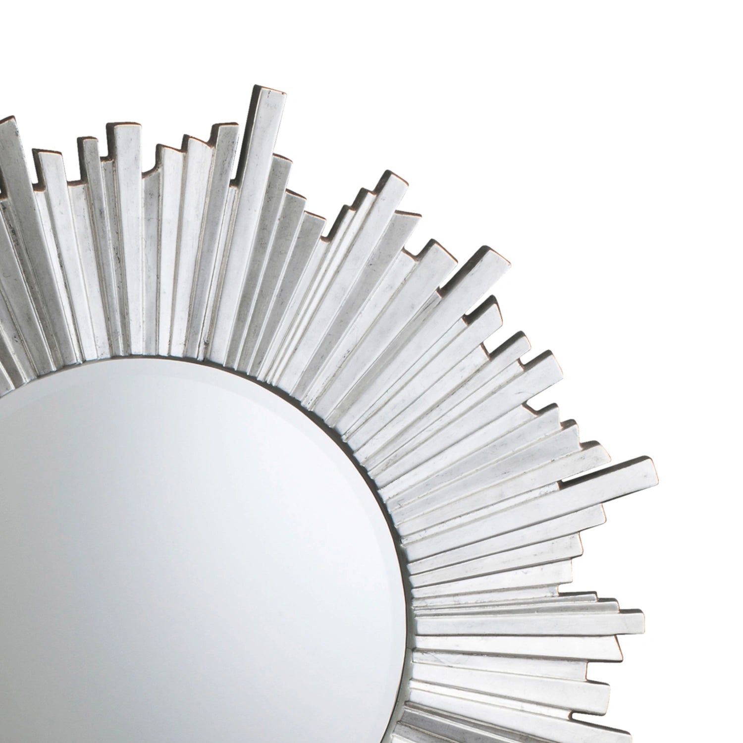 Layla Round Silver Starburst Wall Mirror 100x100x3cm – Click Style