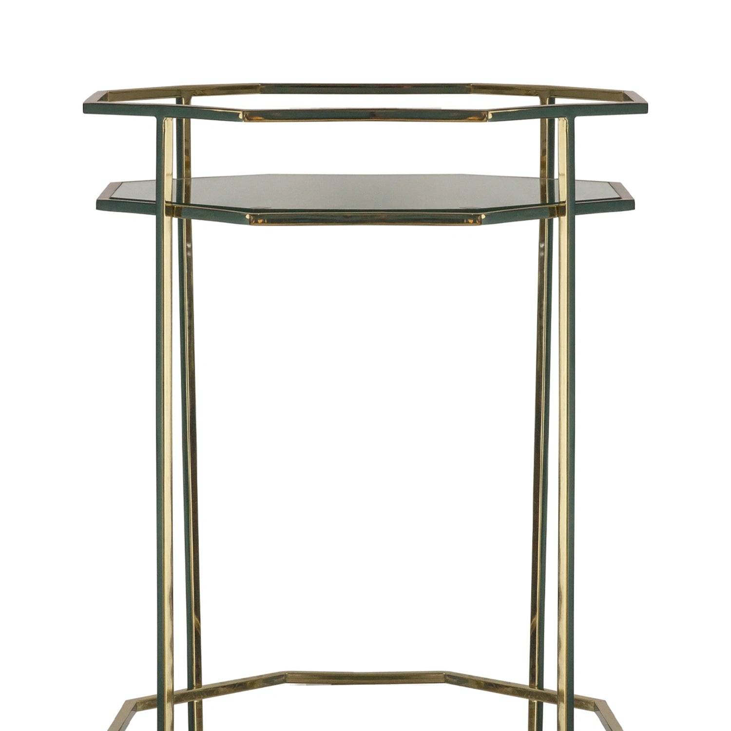 Manuel Compact Octagonal Gold Cocktail Trolley – Click Style