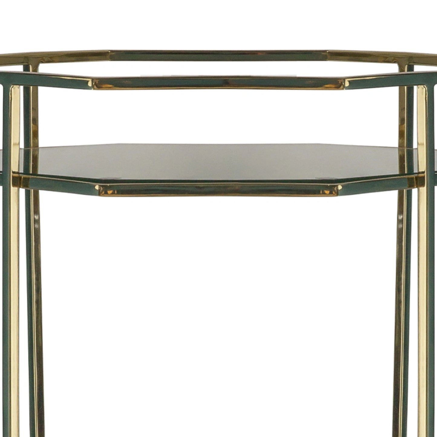 Manuel Compact Octagonal Gold Cocktail Trolley – Click Style