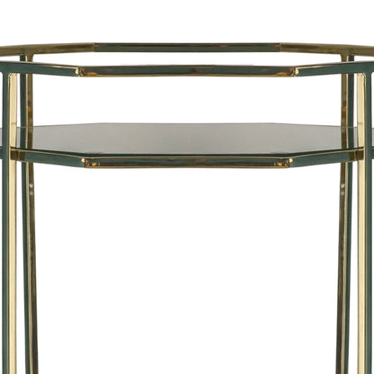 Manuel Compact Octagonal Gold Cocktail Trolley – Click Style