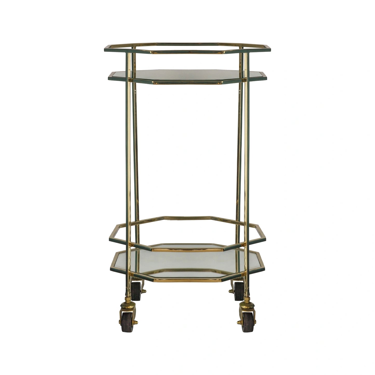 Manuel Compact Octagonal Gold Cocktail Trolley – Click Style