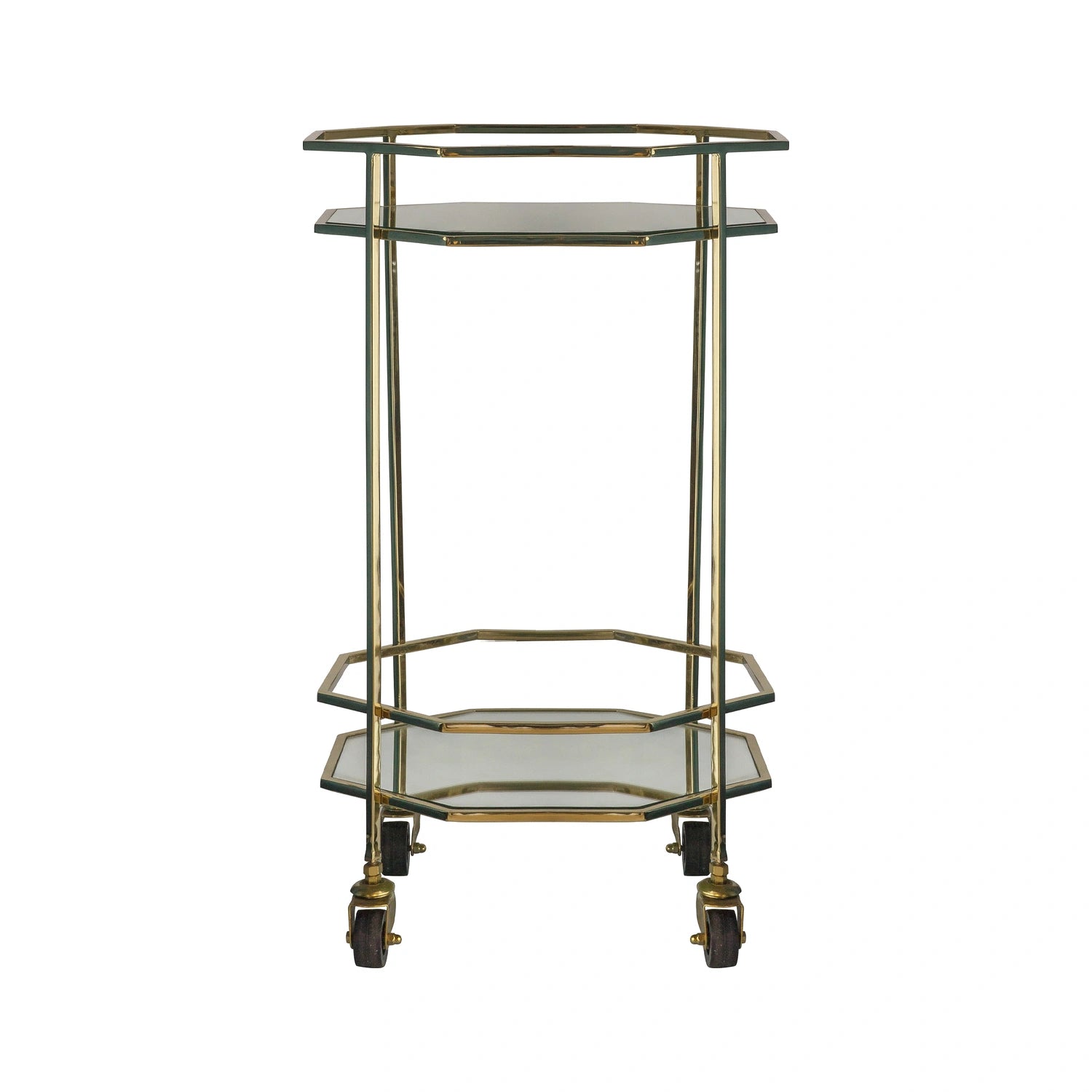 Manuel Compact Octagonal Gold Cocktail Trolley – Click Style