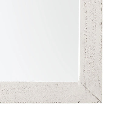 Marlow Large Rectangular White Metal Garden Window Mirror 105x40x3cm– Click Style