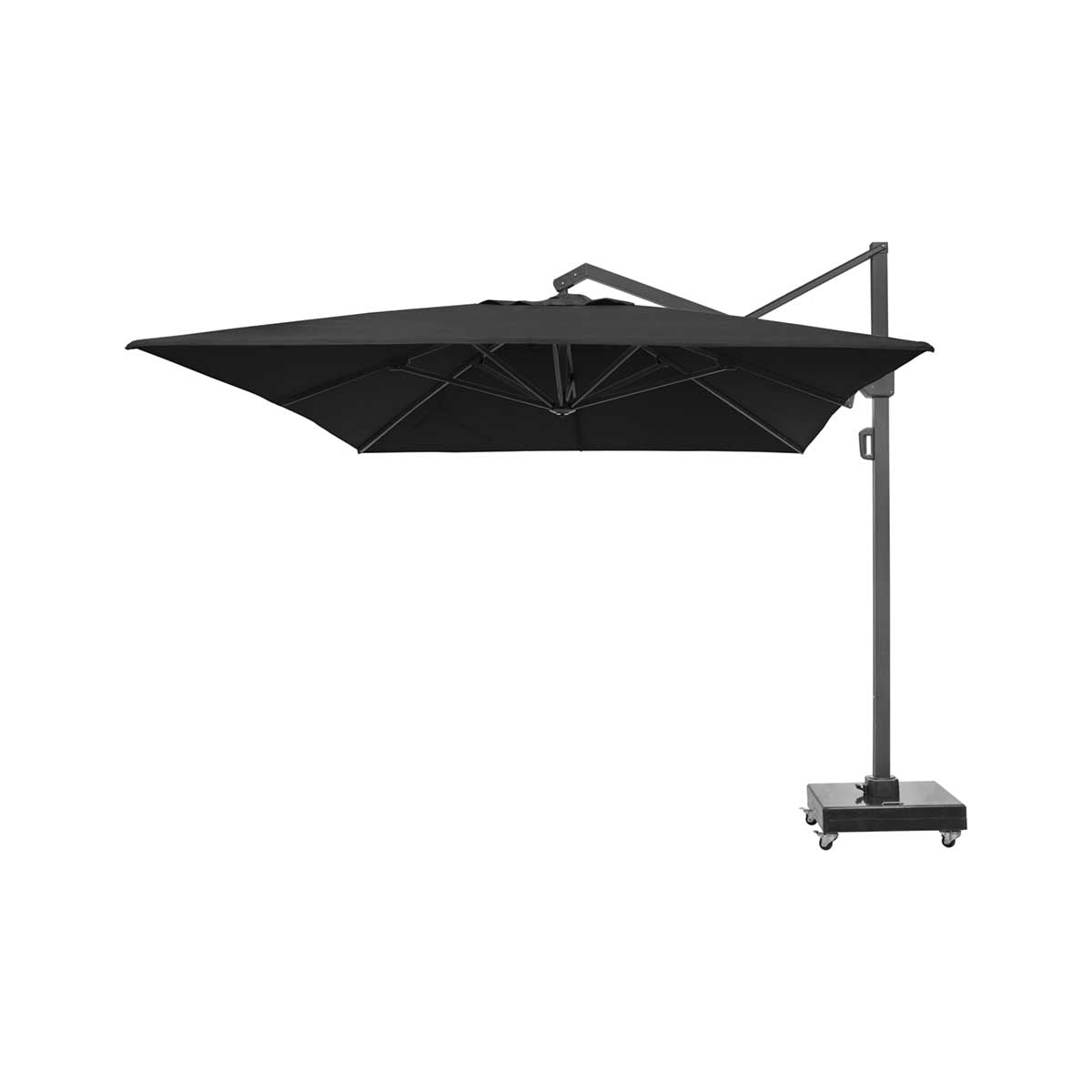 Modena Black Polished Granite Heavy Duty Cantilever Parasol Base 150kg – Click Style