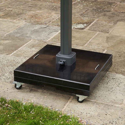 Modena Black Polished Granite Heavy Duty Cantilever Parasol Base 150kg – Click Style