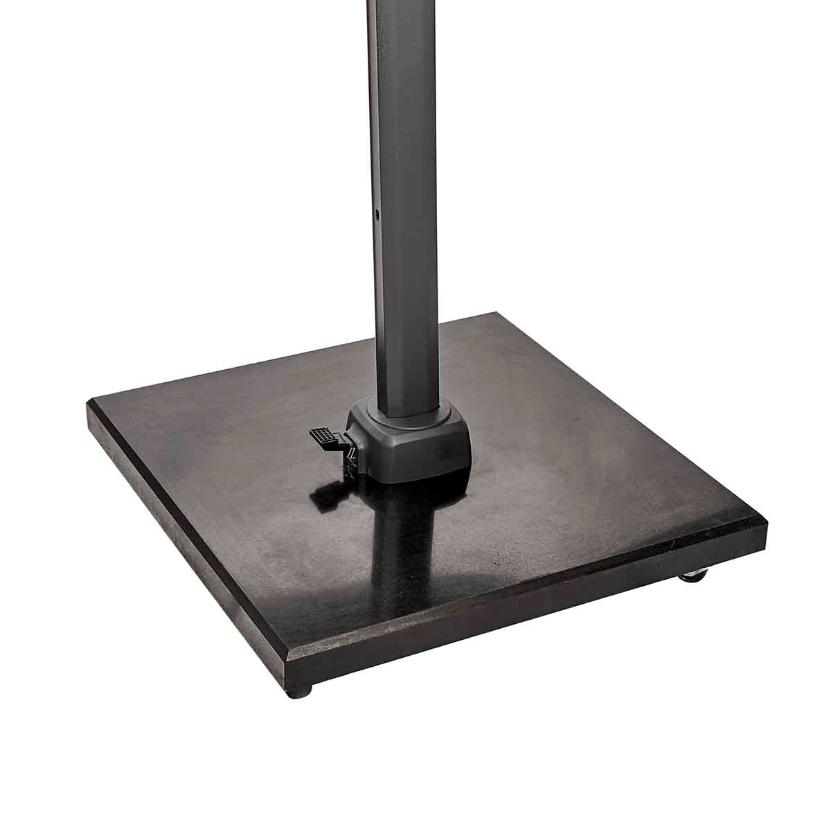 Modena Polished Black Granite Cantilever Parasol Base with Wheels 90kg – Click Style