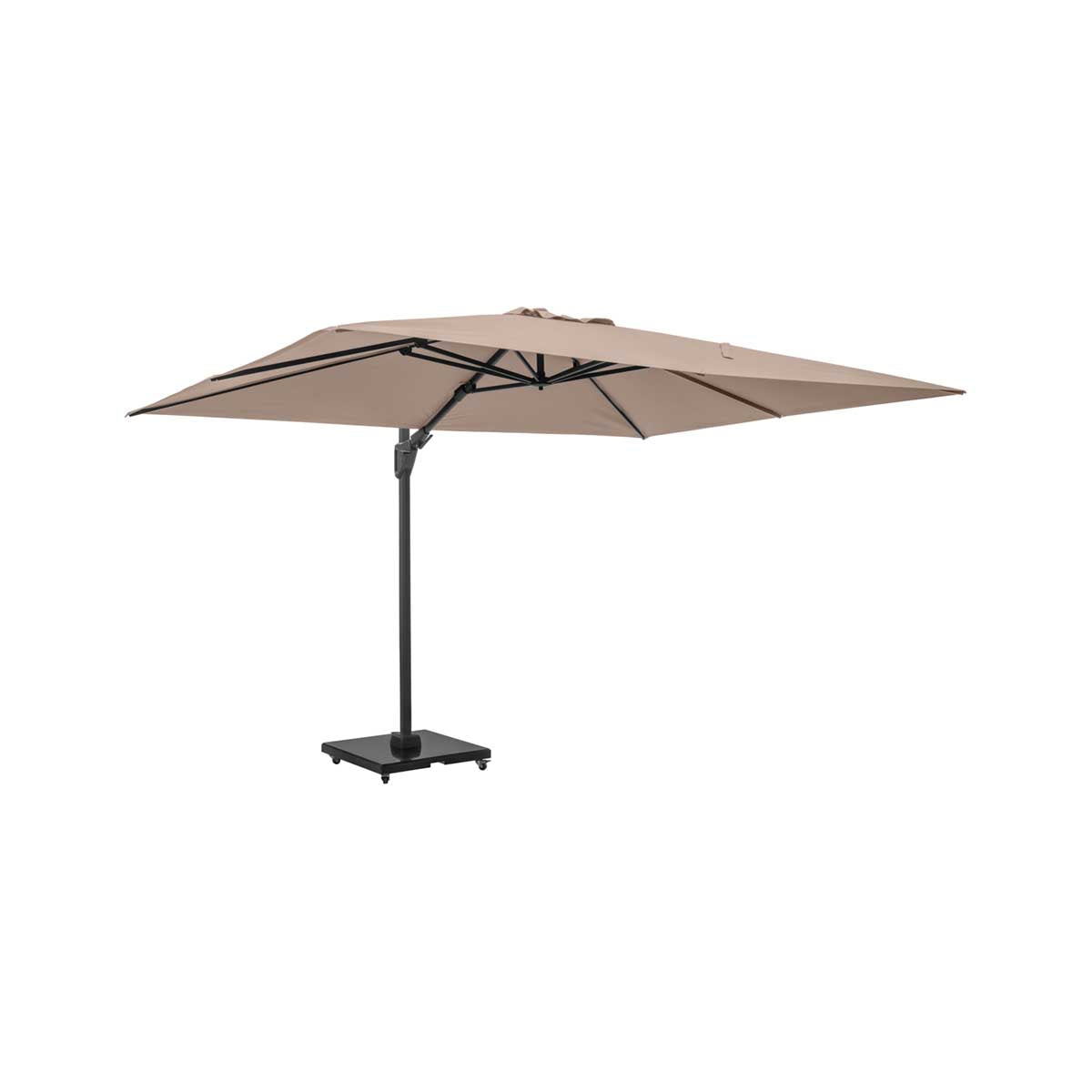 Modena Polished Black Granite Cantilever Parasol Base with Wheels 90kg – Click Style