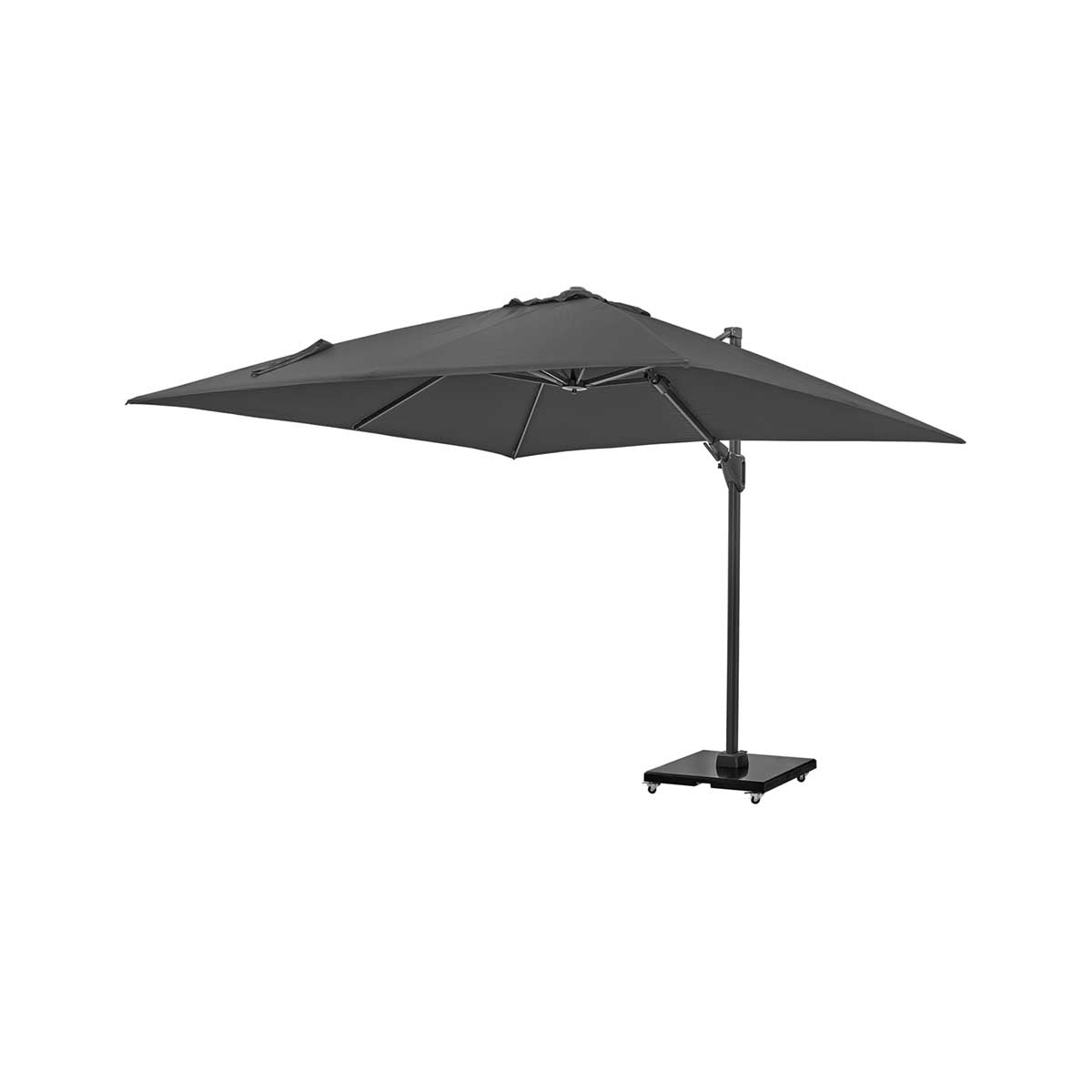 Modena Polished Black Granite Cantilever Parasol Base with Wheels 90kg – Click Style