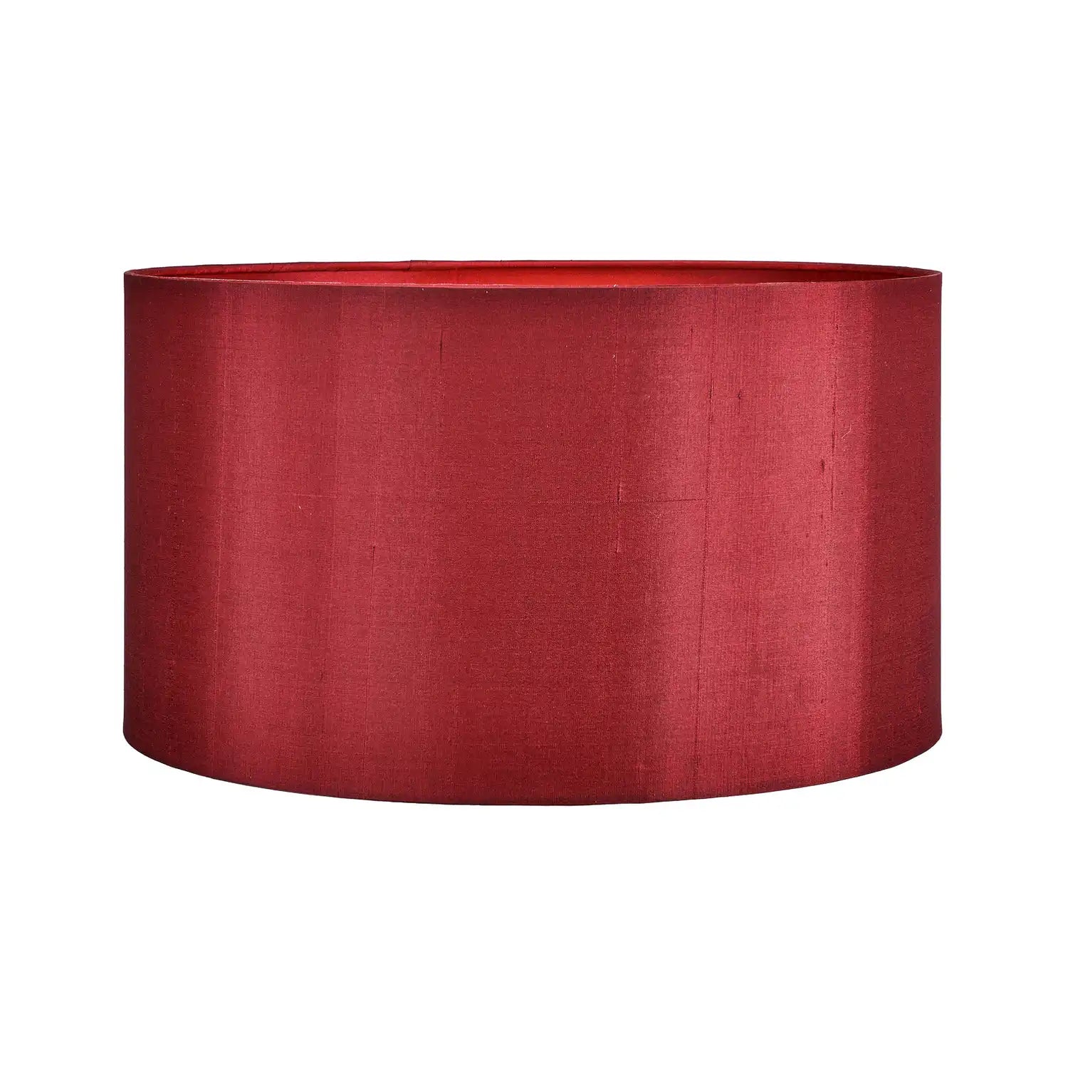 Mulberry Red Silk Self Lined Drum Lampshade 35cm/14in – Click Style