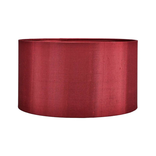 Mulberry Red Silk Self Lined Drum Lampshade 40cm/16in – Click Style