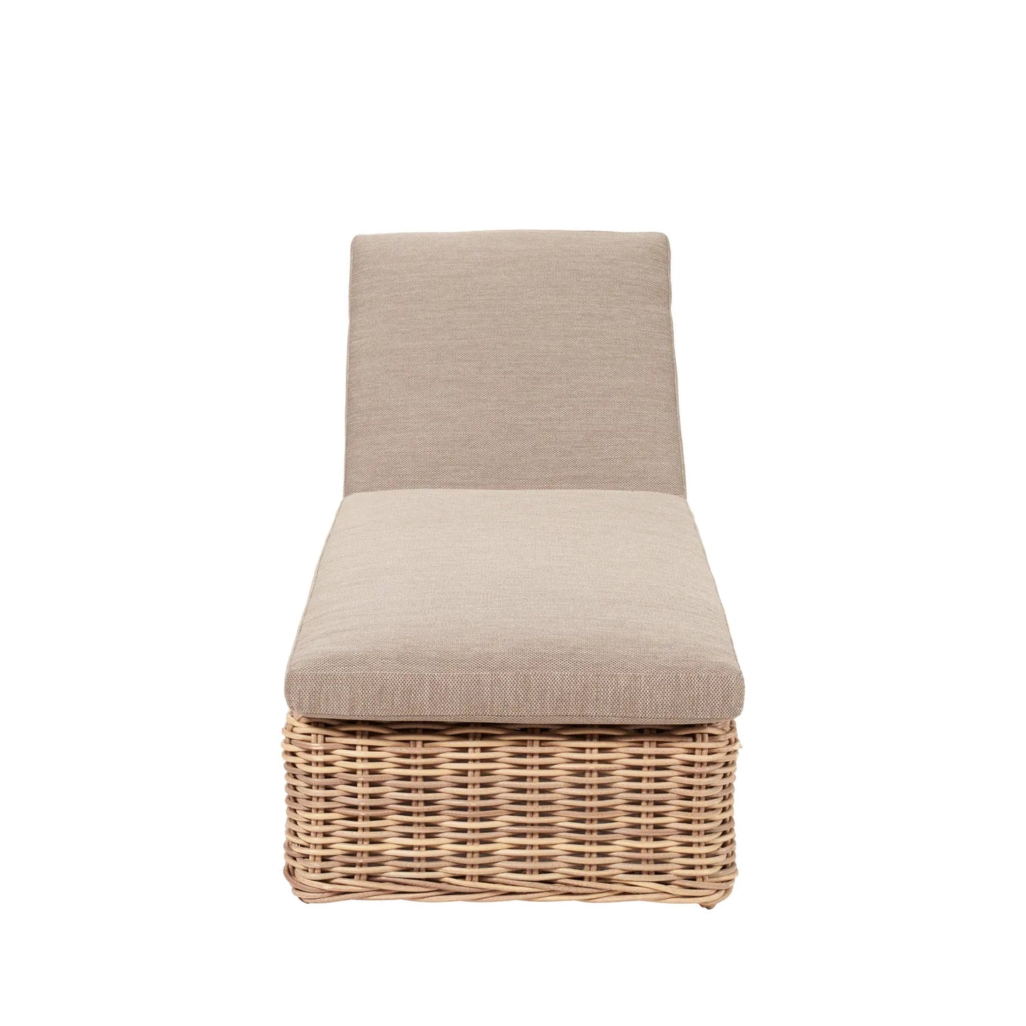 Natural Rattan Effect Sunlounger – Click Style