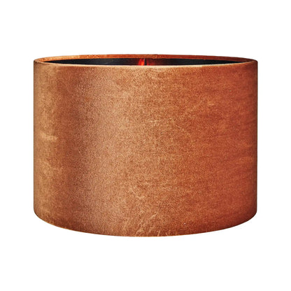 Orange Brown Velvet Drum Lampshade 30cm/12in – Click Style