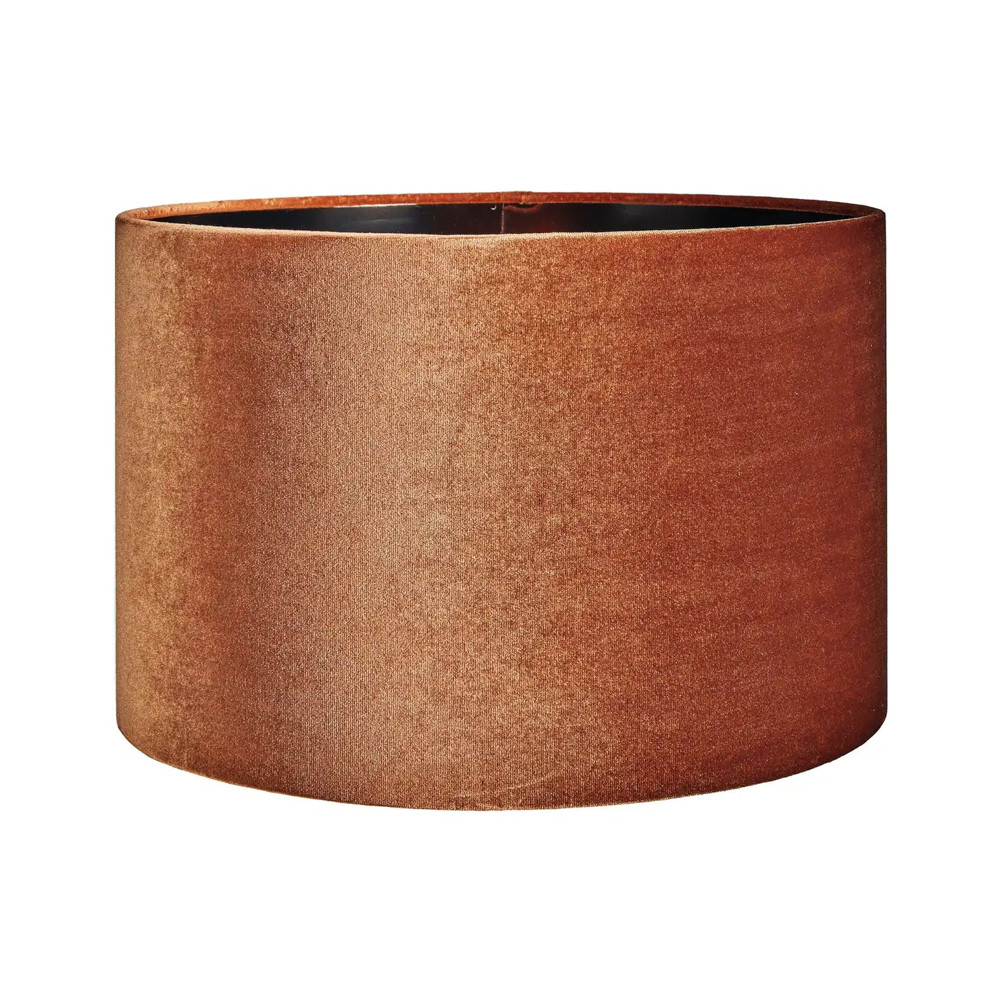 Orange Brown Velvet Drum Lampshade 35cm/14in – Click Style