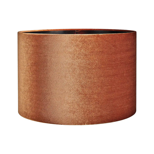 Orange Brown Velvet Drum Lampshade 40cm/16in – Click Style