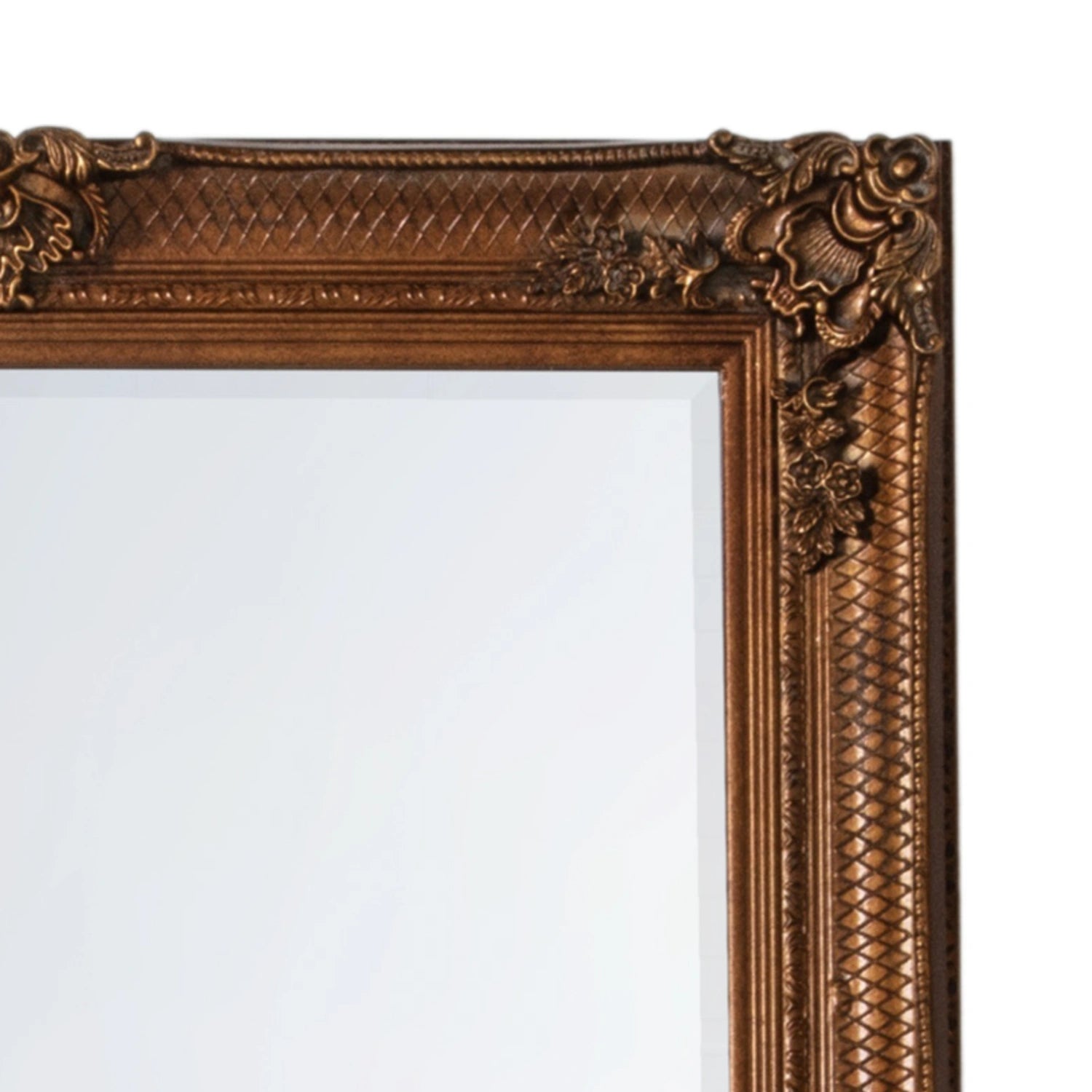 Ornate Rectangular Gold Wall Mirror 109.5x79x6.5cm – Click Style