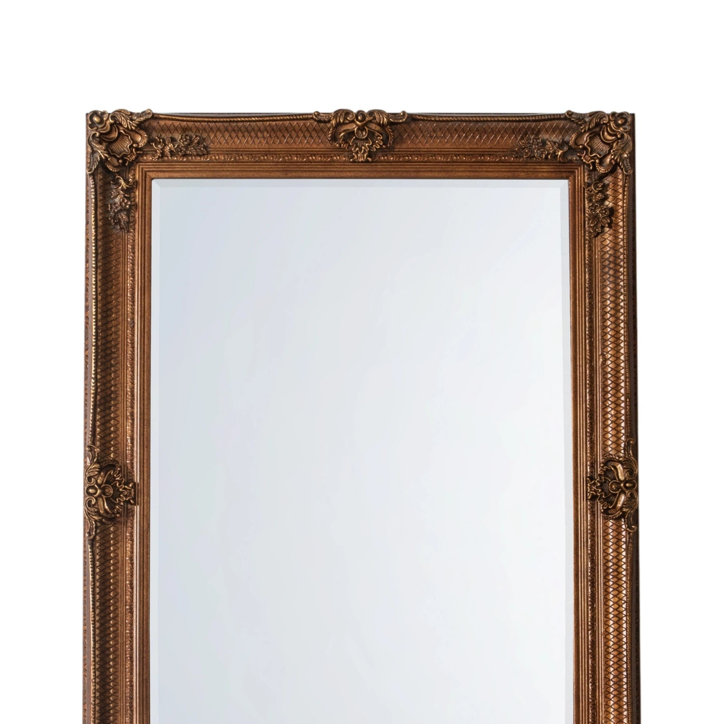 Ornate Rectangular Gold Wall Mirror 109.5x79x6.5cm – Click Style