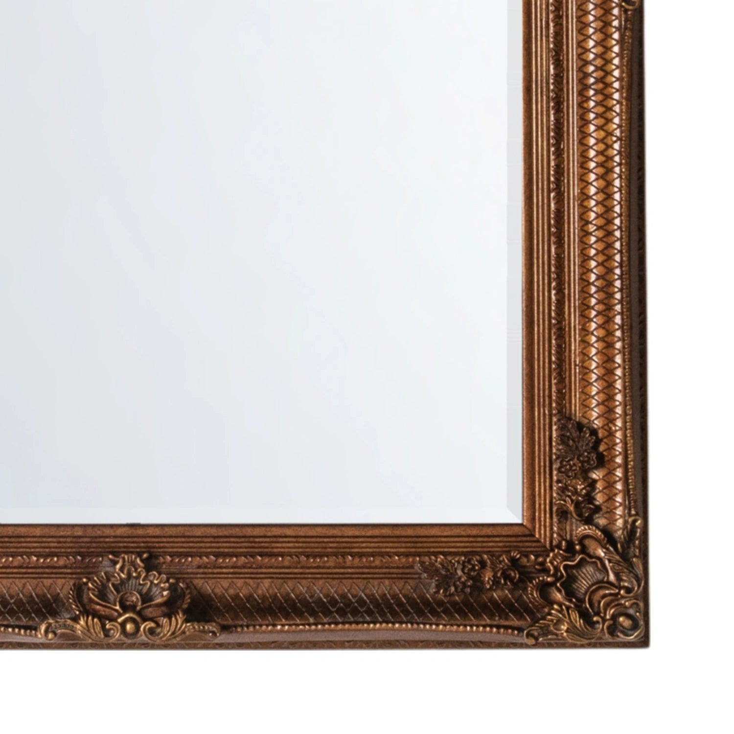 Ornate Rectangular Gold Wall Mirror 109.5x79x6.5cm – Click Style