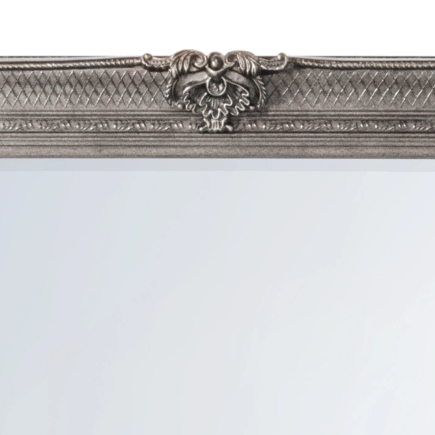 Ornate Rectangular Silver Wall Mirror 109.5x79x6.5cm – Click Style