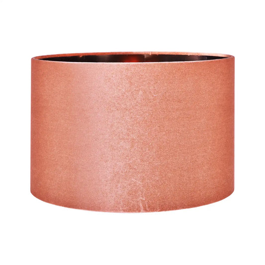 Peach Velvet Drum Lampshade 40cm/16in – Click Style