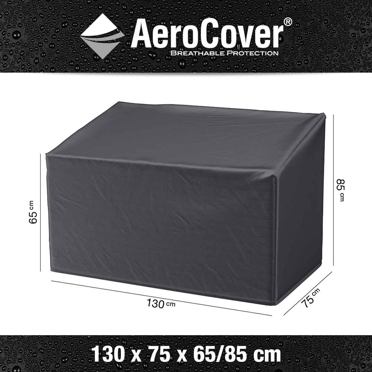 Platinum AeroCover Bench Garden Furniture Cover 130x75x65/85cm – Click Style