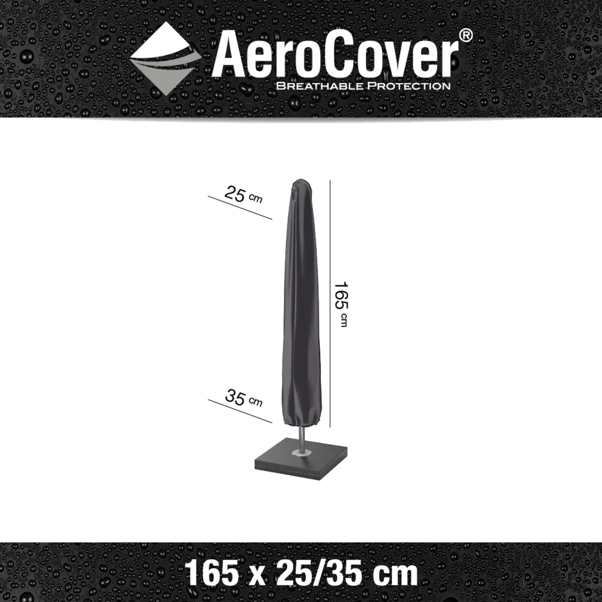 Platinum AeroCover Centre Pole Parasol Cover 165x35cm – Click Style