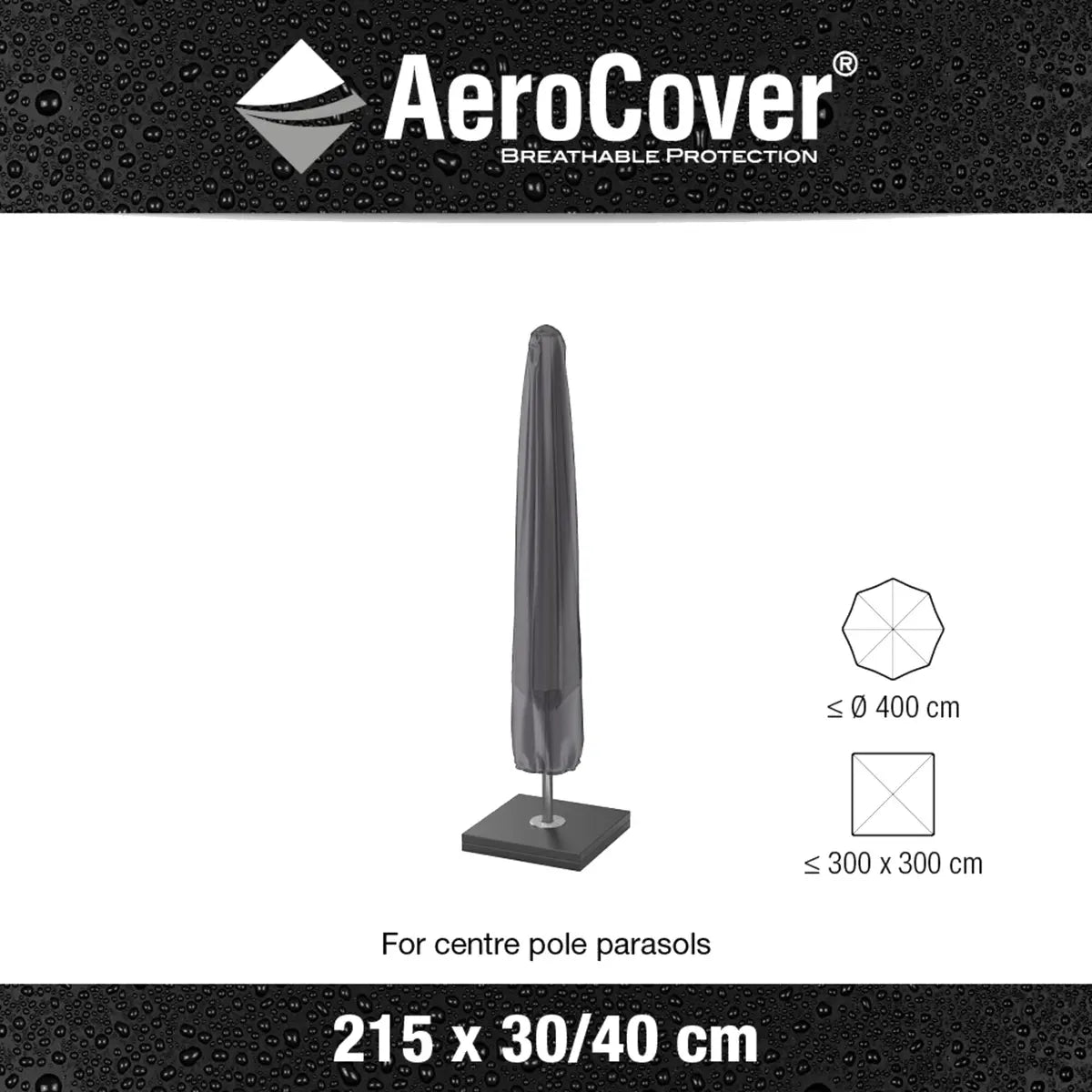 Platinum AeroCover Centre Pole Parasol Cover 215x40cm – Click Style