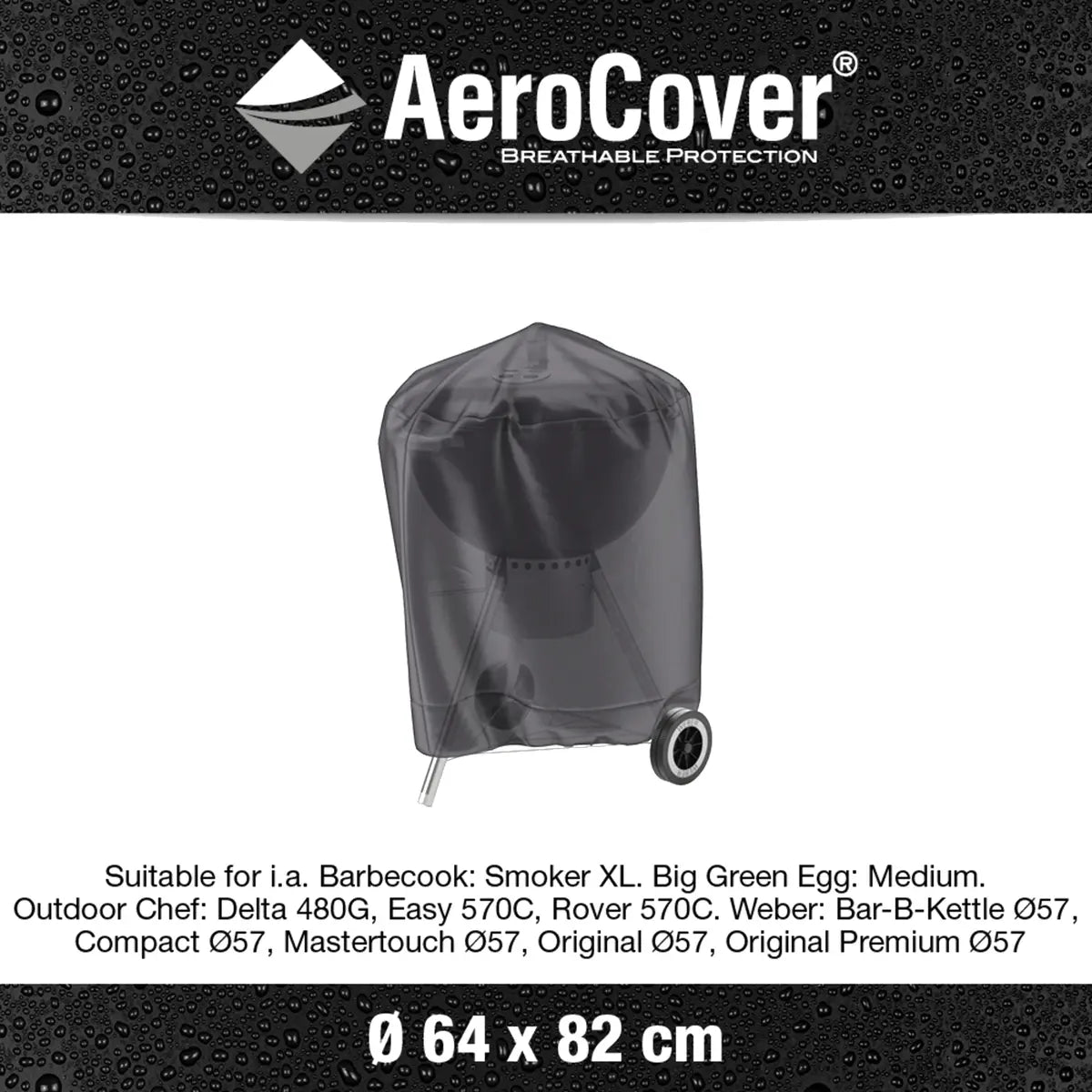 Platinum AeroCover Kettle Barbecue Cover 64x82cm – Click Style