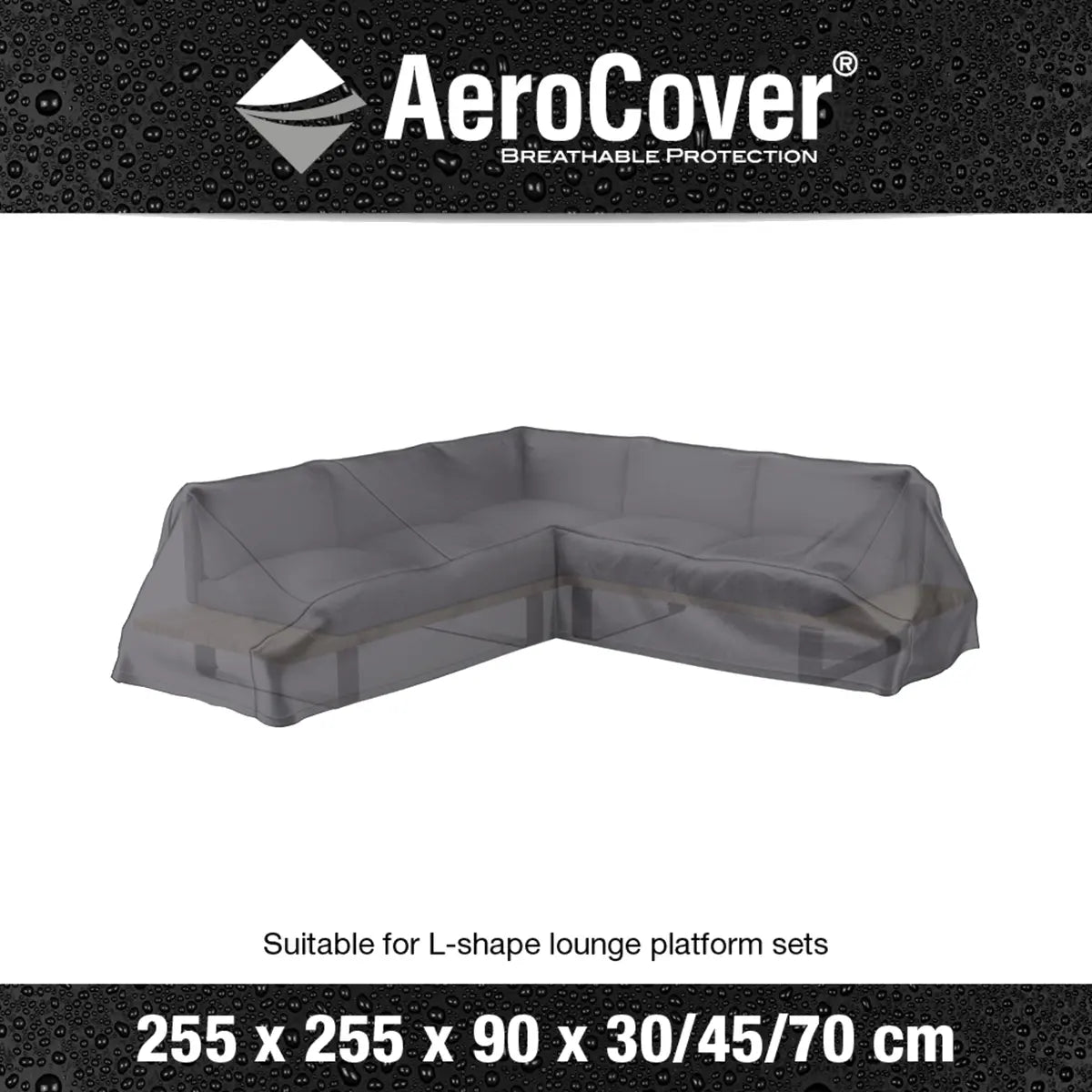 Platinum AeroCover L-Shape Platform Lounge Set Garden Furniture Cover 255x255x30/45/70cm – Click Style