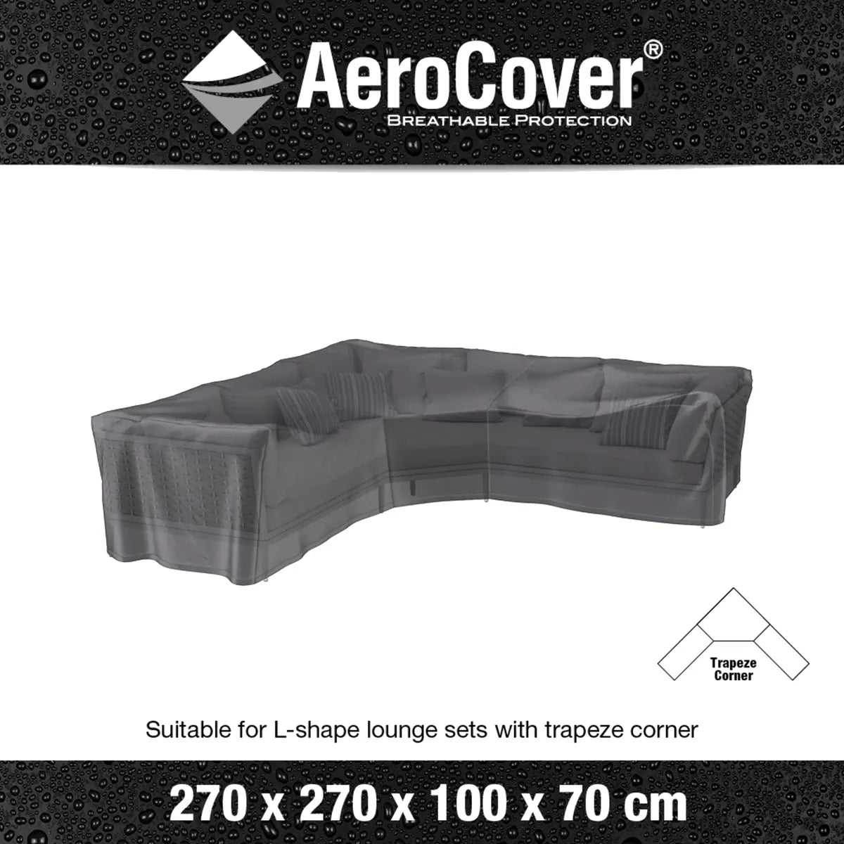 Platinum AeroCover L-Shape Trapeze Lounge Set Garden Furniture Cover 270x270x70cm – Click Style