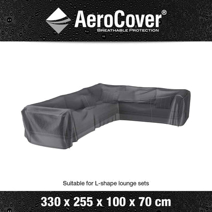 Platinum AeroCover Left Hand L-Shape Lounge Set Garden Furniture Cover 330x255x100x70cm – Click Style