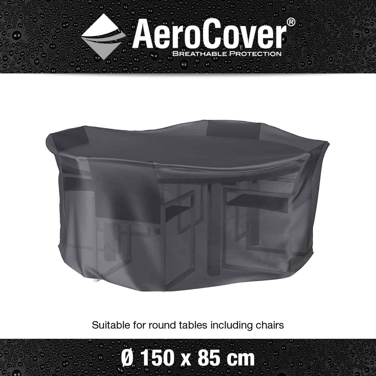 Platinum AeroCover Round Garden Furniture Cover 150x85cm – Click Style